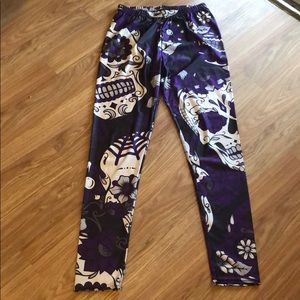 💕Purple Skull Leggings
